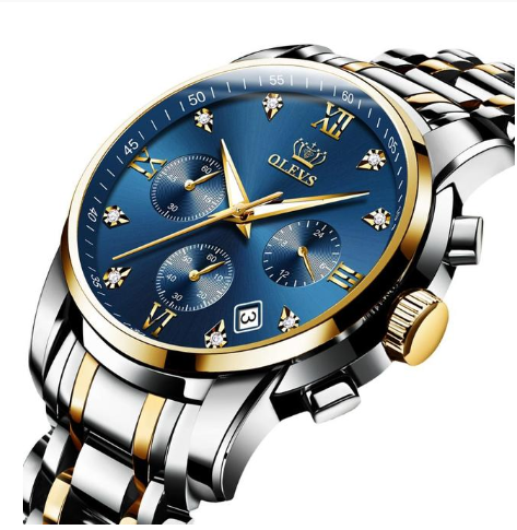 Luxury Brand Men Watches Chronograph Stainless Steel Waterproof