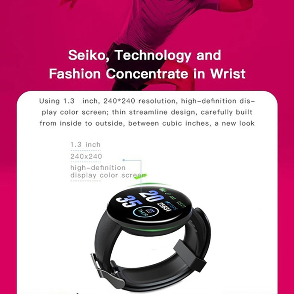Bluetooth Smart Watch, Men Women Blood Pressure Heart Rate Monitor Smart Watch, Pedometer Sport Tracker Smart Band For Android IOS