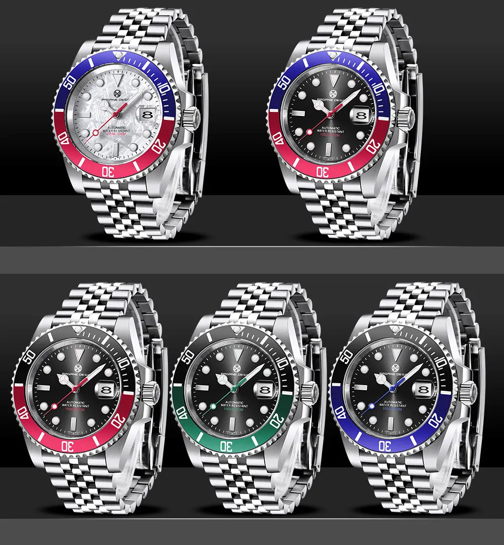 2024New Automatic Mechanical Watch Luxury Sports Stainless Steel Waterproof Watch